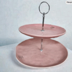 2-stöckige Etagere, handgefertigt, romantisches rosé, ein Einzelstück