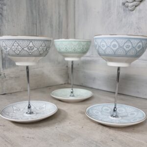 Handgemachtes Unikat, Etagere, 3Stk. in blau, grün, grau,
