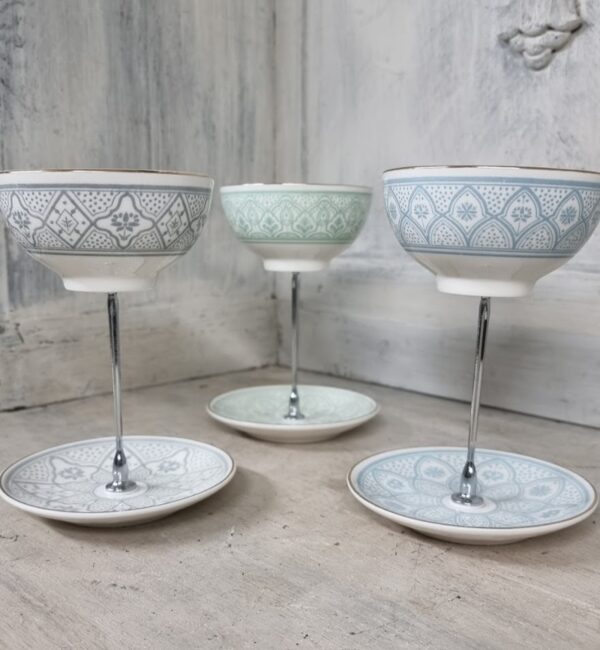 Handgemachtes Unikat, Etagere, 3Stk. in blau, grün, grau,