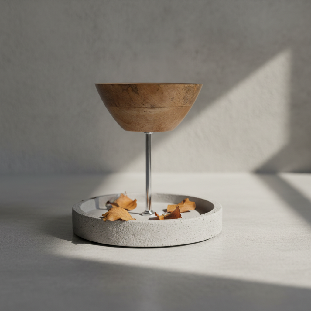 Etagere im Industrie-Style, 2-stöckig, mit einem Tablett in Betonoptik