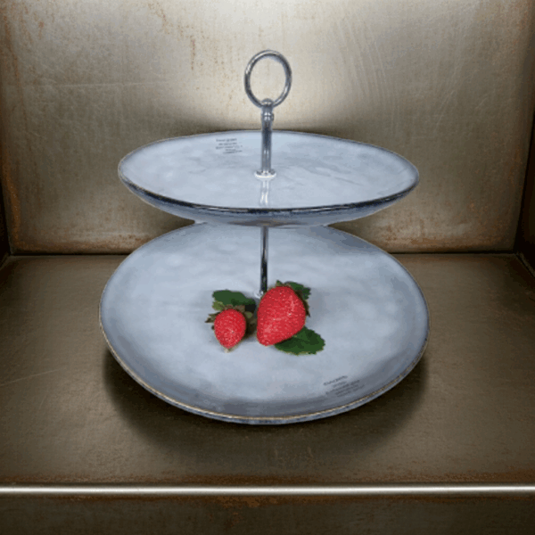 Romantik pur! 2-stöckige Etagere, handgefertigt, ein Einzelstück – Bild 4