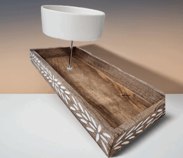 Handgefertigte 2-stöckige Etagere, für Liebhaber des skandinavischen Designs! – Bild 5