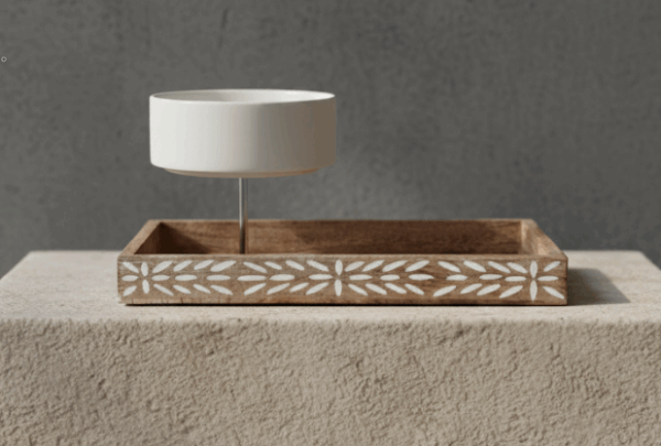 Für Liebhaber des skandinavischen Design, handgefertigte 2-stöckige Etagere – Bild 2