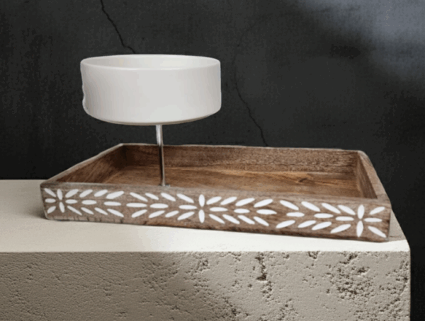 Für Liebhaber des skandinavischen Design, handgefertigte 2-stöckige Etagere