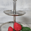2-stöckige Etagere in eleganten Silberton, charmantes Herz-Motiv, not only for lovers – Bild 3