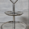 2-stöckige Etagere in eleganten Silberton, charmantes Herz-Motiv, not only for lovers – Bild 2