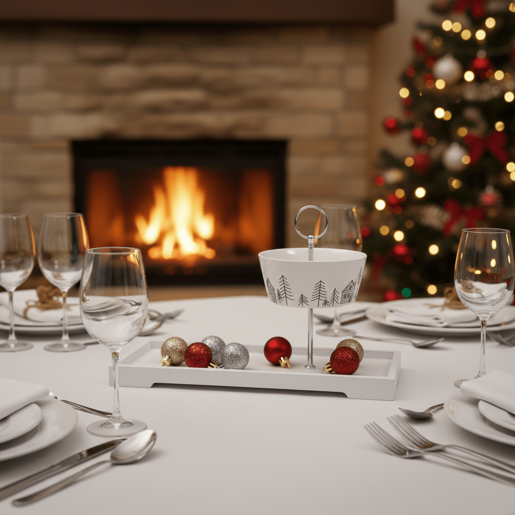 Etagere aus dem Häuschen im Landhausstil – perfekt für Weihnacht & Nüsse