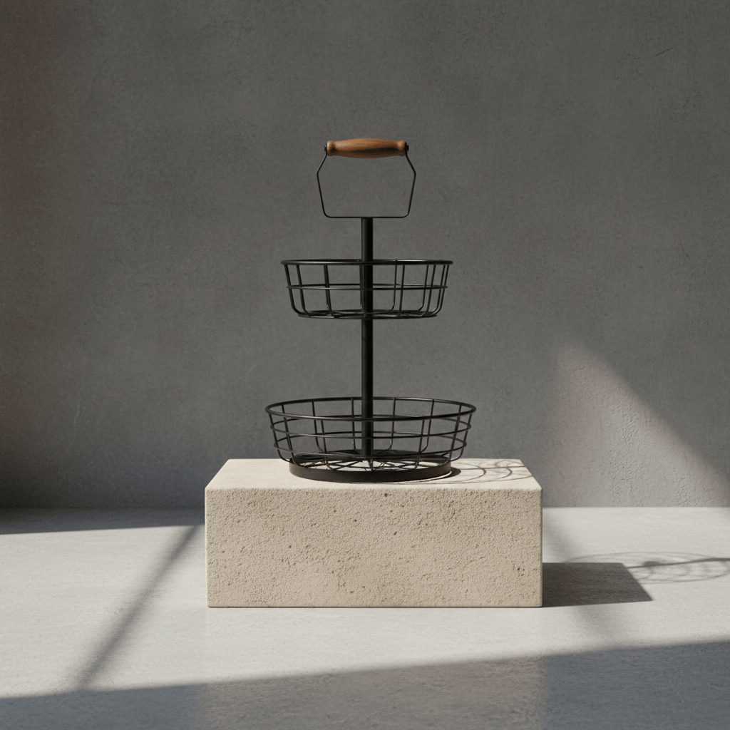 2-stöckige Etagere im industriellen Design