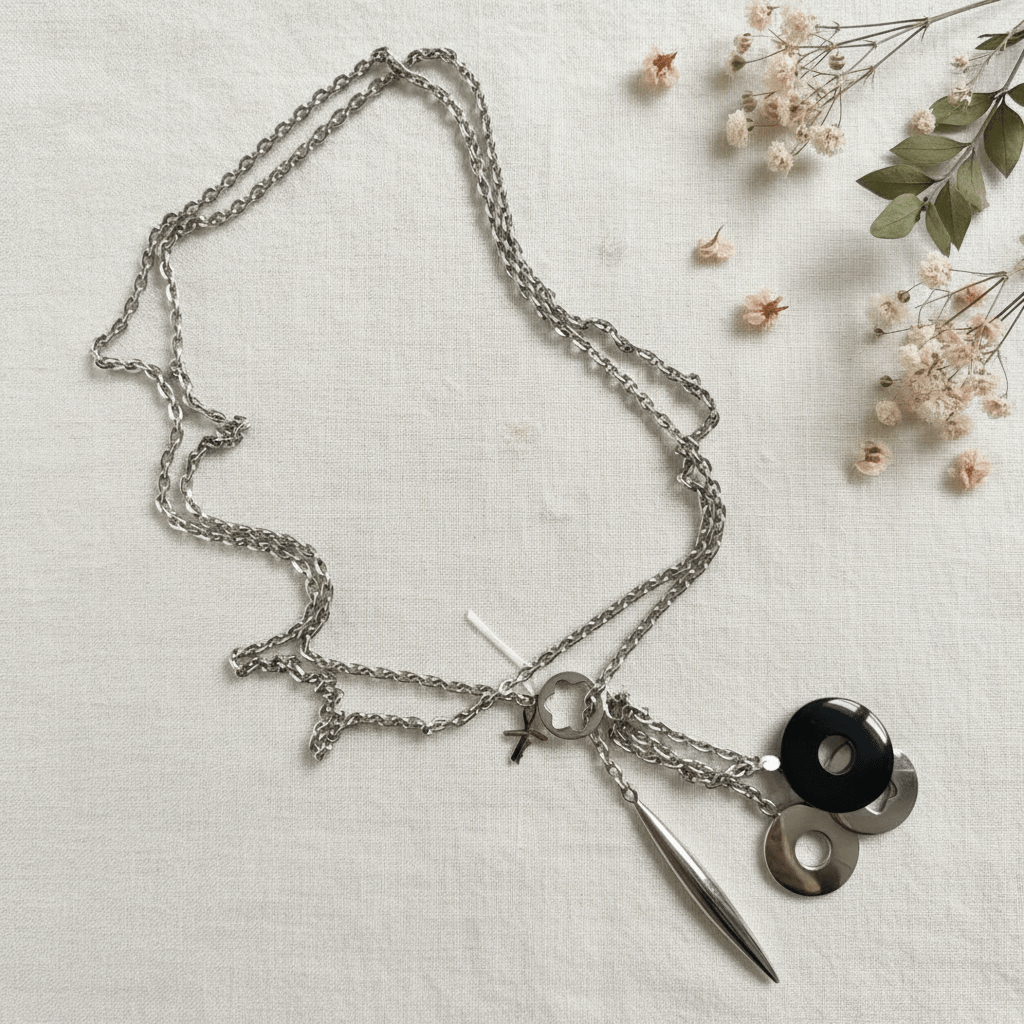 Wunderschöne Montblanc Star Collection Sautoir Halskette, massives Silber 925 – wie NEU