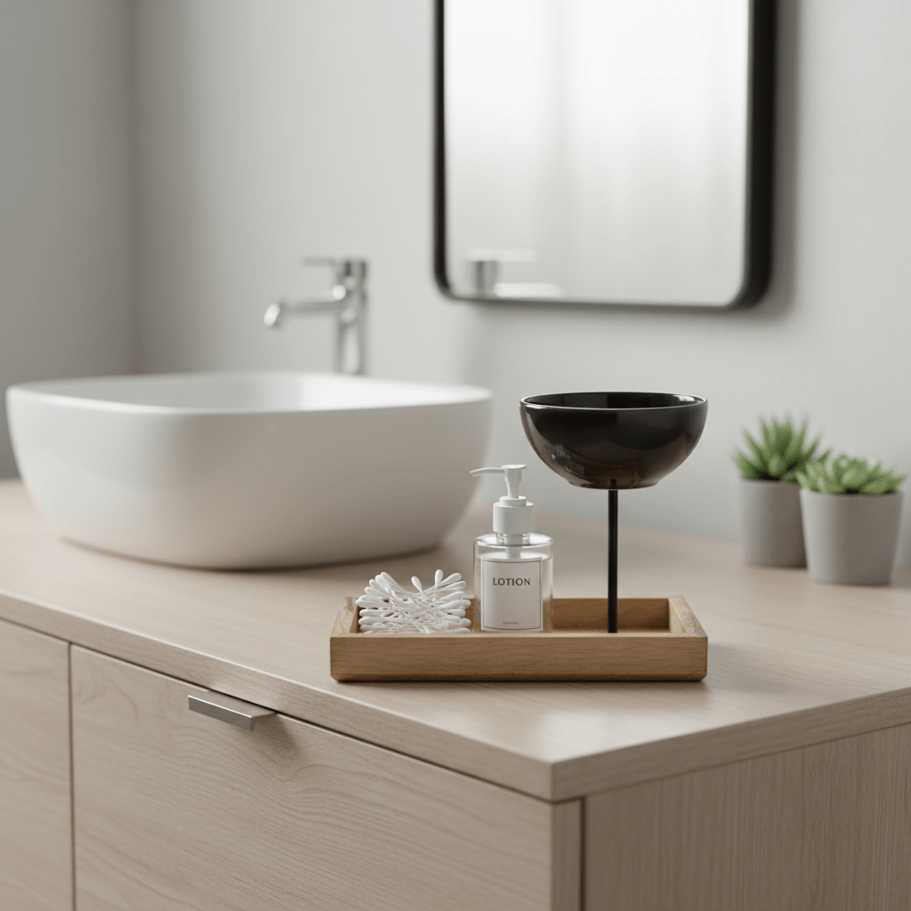 handgefertigte Etagere, bringt natürliche Eleganz auf den Tisch, Mango mit Keramik