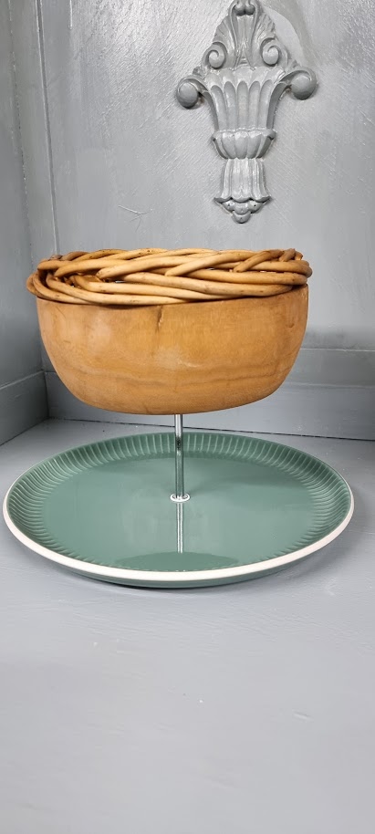 Etagere, Holz und Keramik, Ideal für Brunch & BBQ