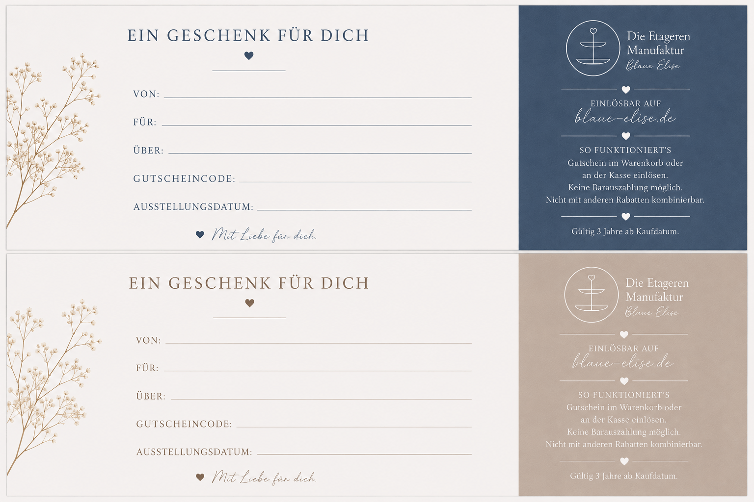 Exklusiver Geschenkgutschein über 50 €