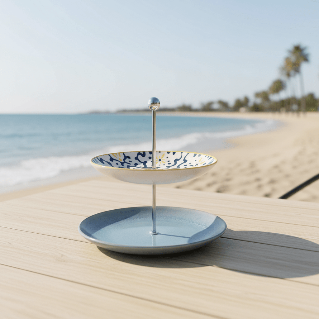 Etagere mit Zitronenmotiv – Amalfi Summer Feeling