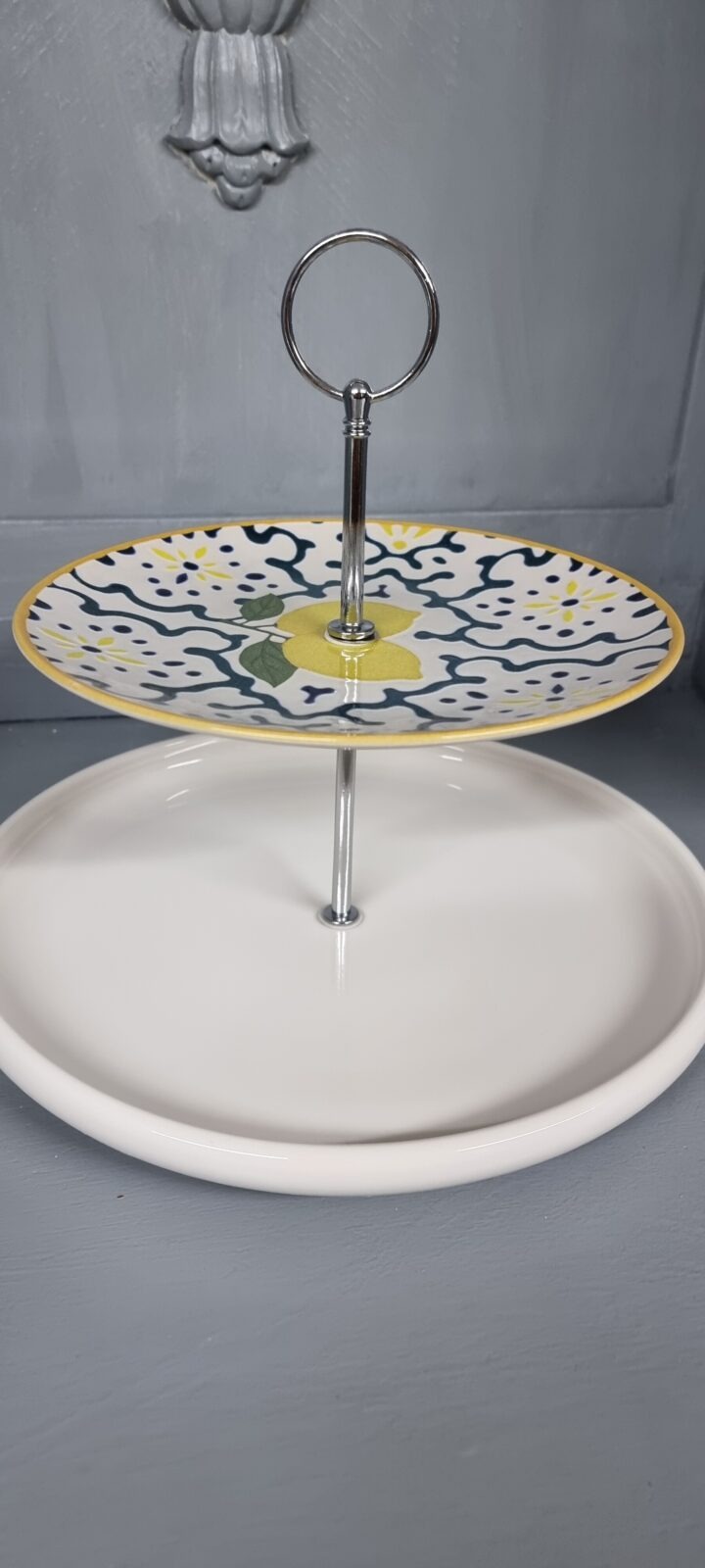 Handgefertigte Keramik-Etagere „Zitrone“ Amalfi Feeling